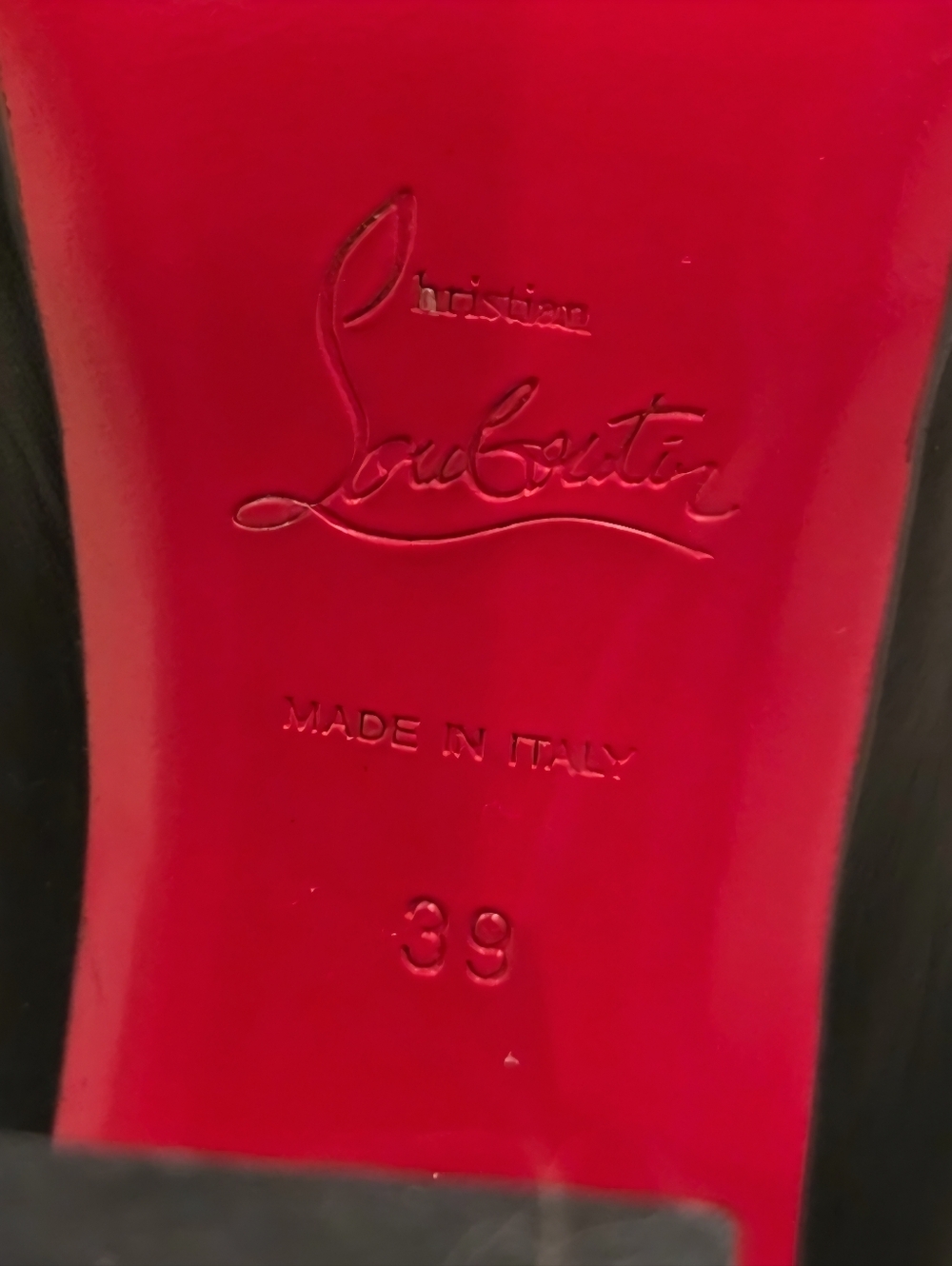 Christian Louboutin Black Leather High Heeled Boots with Silver Buckles EU 39 - Picture 10 of 13